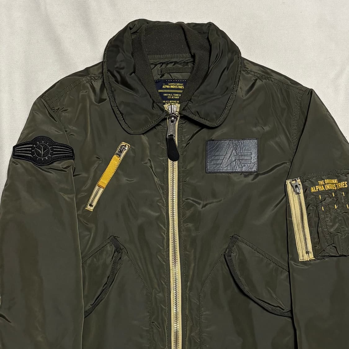 S 알파인더스트리 레이어드 B-15 봄버 자켓 상품이미지1