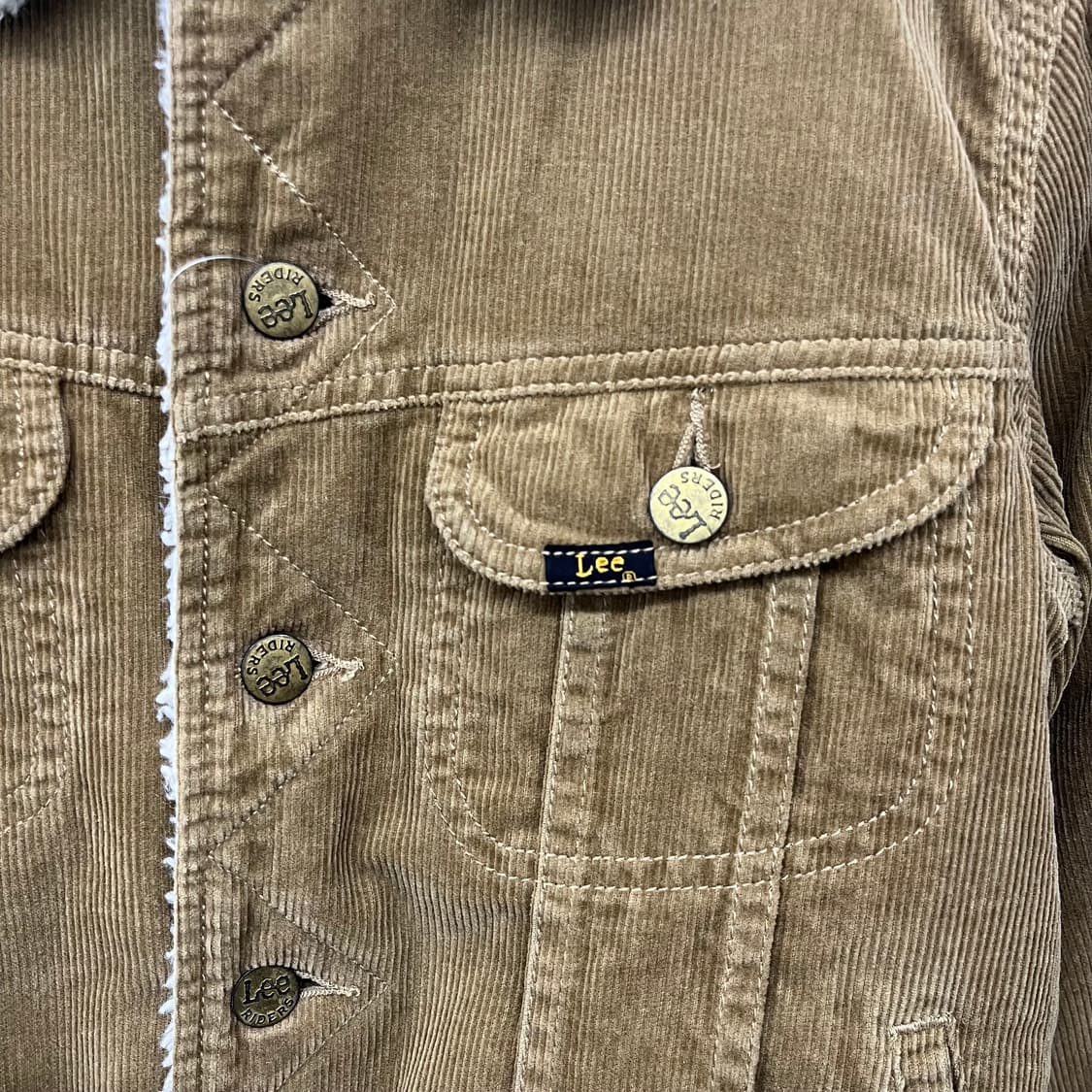 Lee 리 코듀로이 쉐르파 자켓 브라운 여xs 상품이미지3