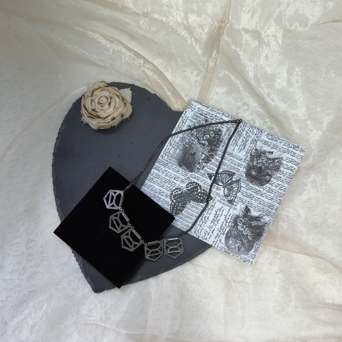 빈티지 고딕 기하 쿠바체인 목걸이 상품이미지2