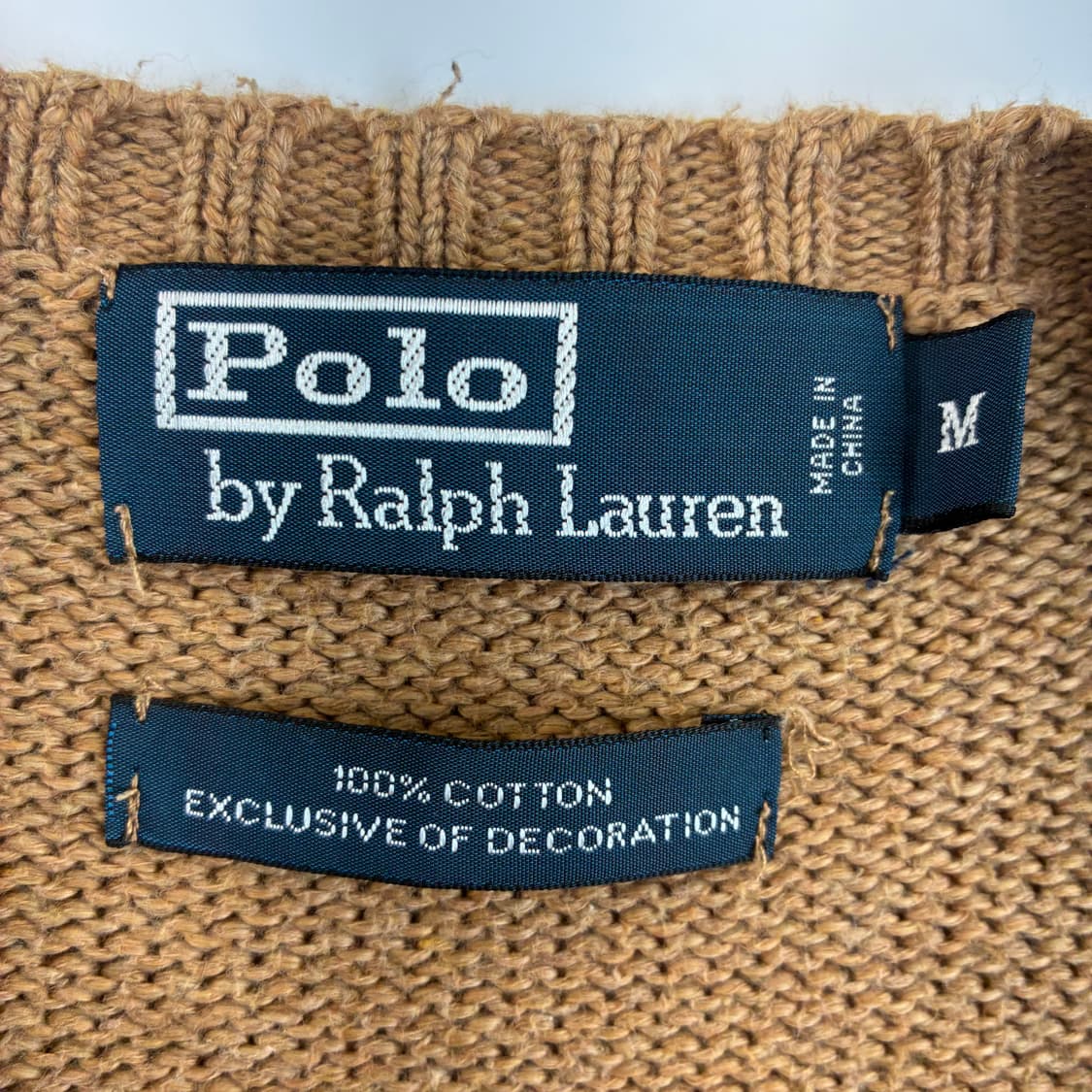 Polo  폴로 랄프로렌 자수 코튼 베이지 라운드 니트  상품이미지5