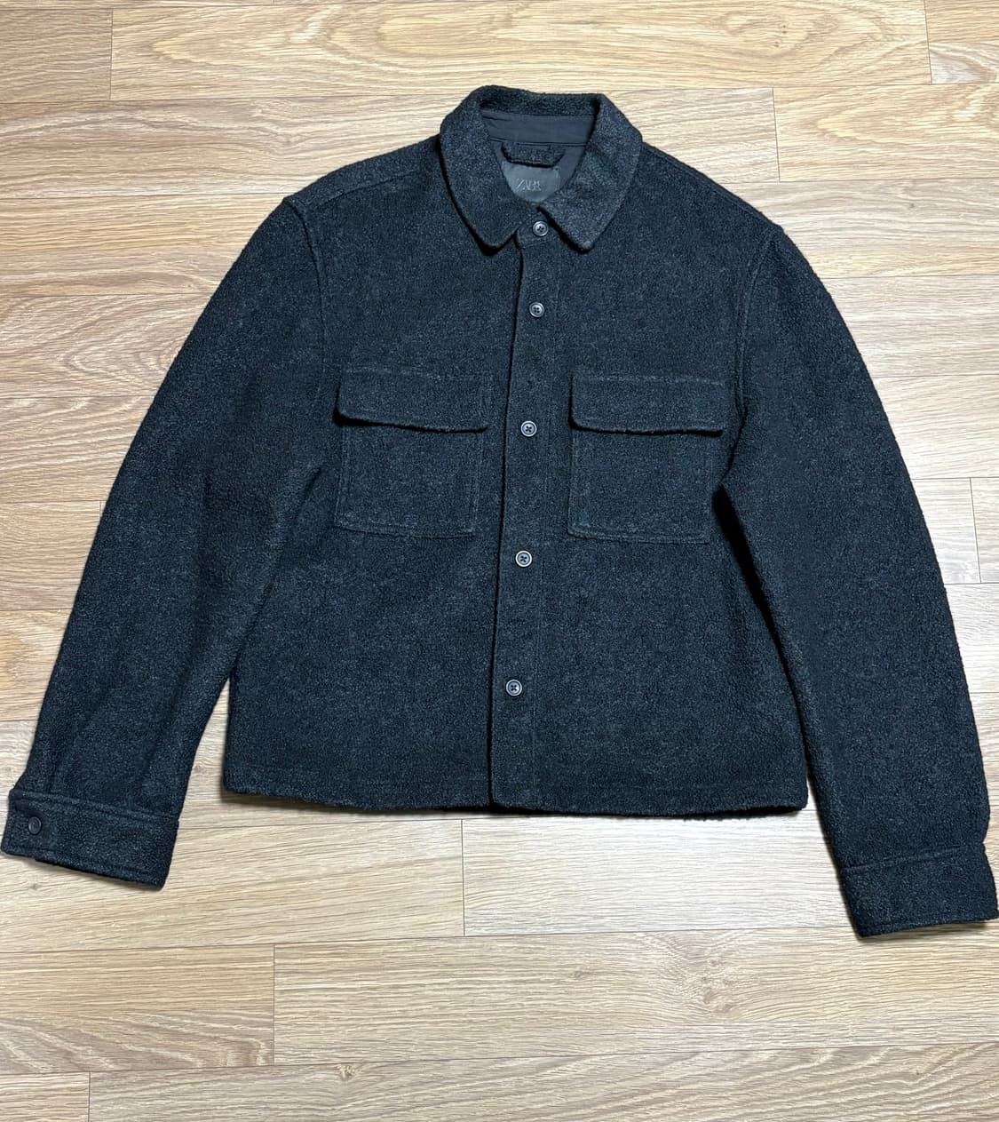 자라 블랙 울 셔츠 상품이미지2