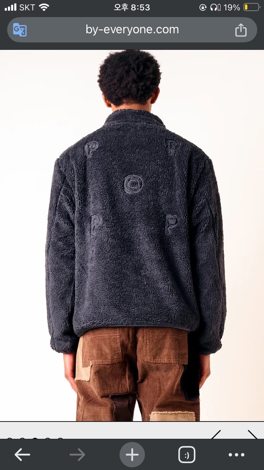 팝트레이딩 컴퍼니 리버서블 플리스 자켓 그레이 L 상품이미지6