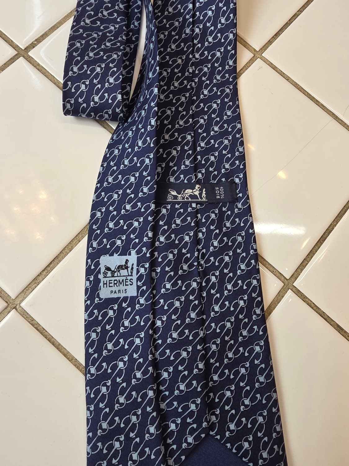HERMES 실크 넥타이 판매합니다.  상품이미지3