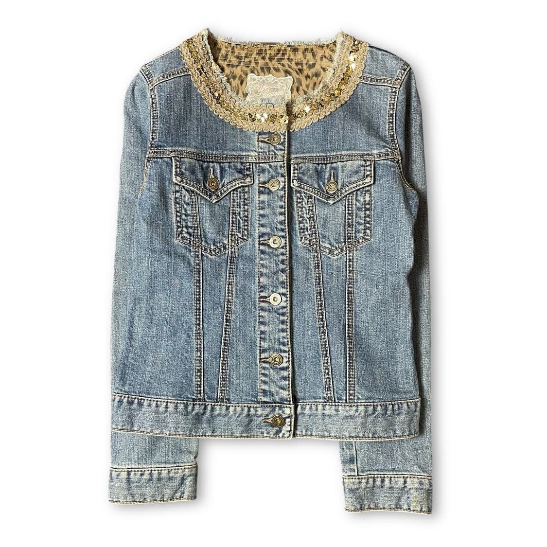 JPN 연청 골드 스팽글 데님 자켓 상품이미지1