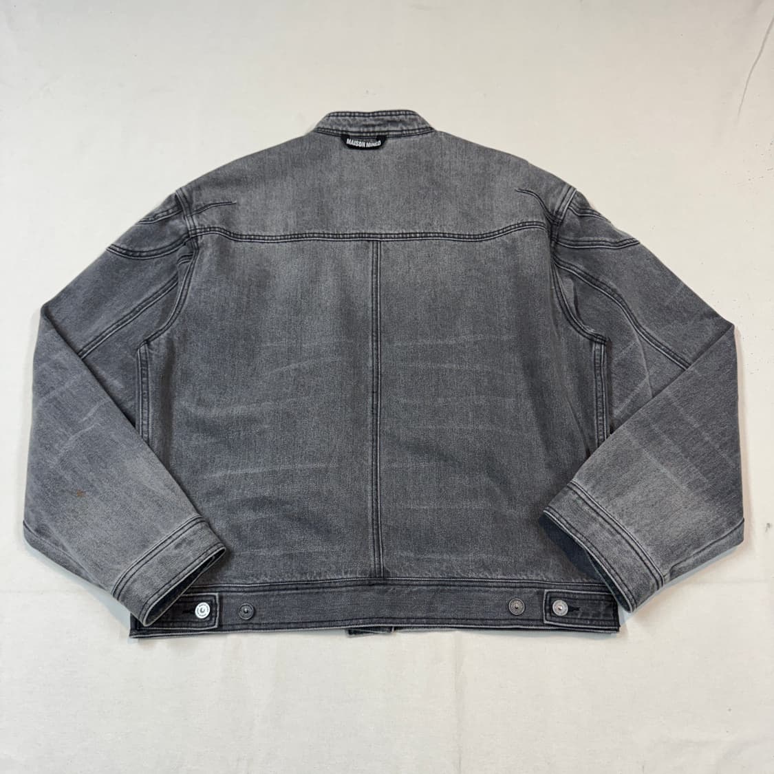 L) 메종미네드 스냅 바이커 데님 2way집업 자켓 상품이미지5