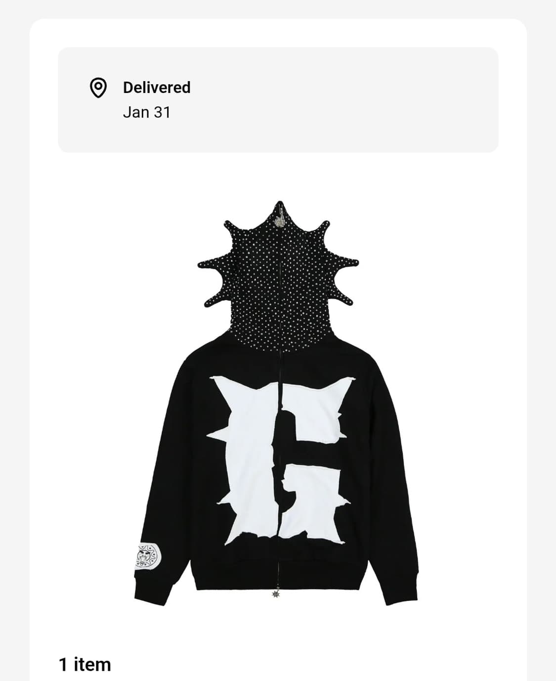 치프키프 Glo Gang Rhinestone Hoodie Black /L 상품이미지5