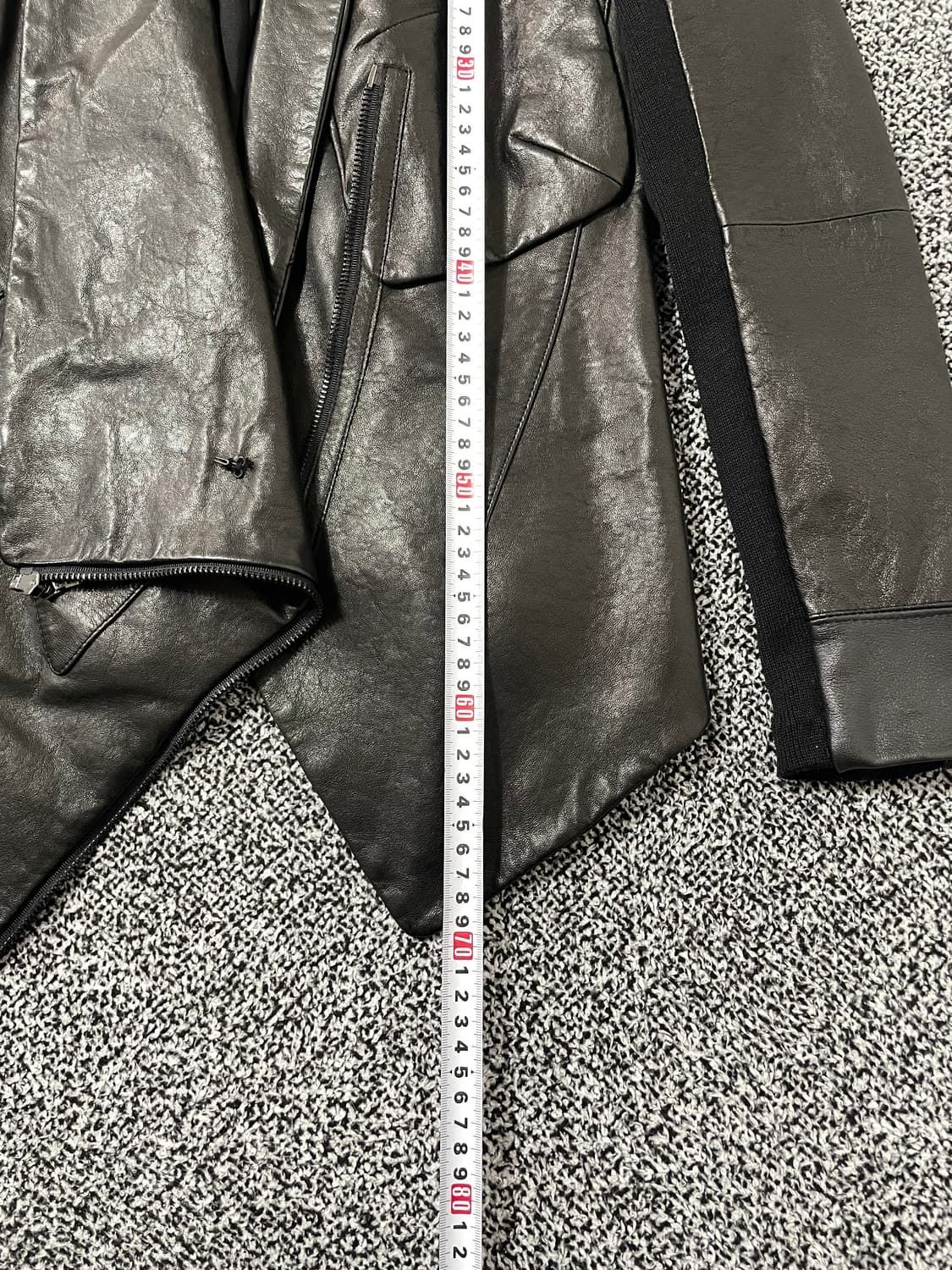 빈티지9. 양가죽 지퍼 디테일 가죽자켓 라이더 레더 상품이미지6