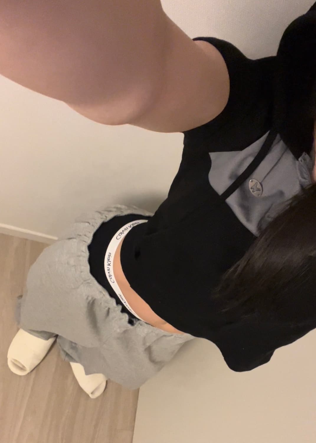 loose fit gray training pants 상품이미지4