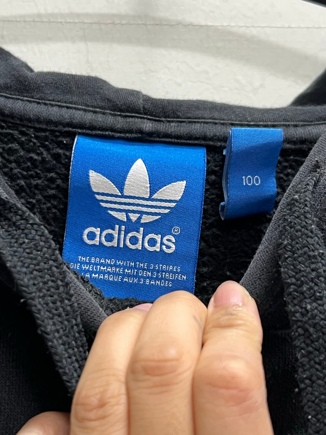 아디다스 오리지날 빅 트레포일 후드 티 블랙 상품이미지4