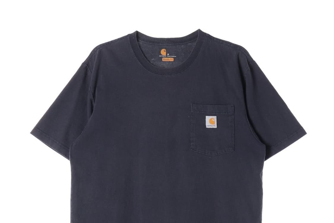 칼하트 네이비 오리지널핏 포켓 반팔티 M 상품이미지3