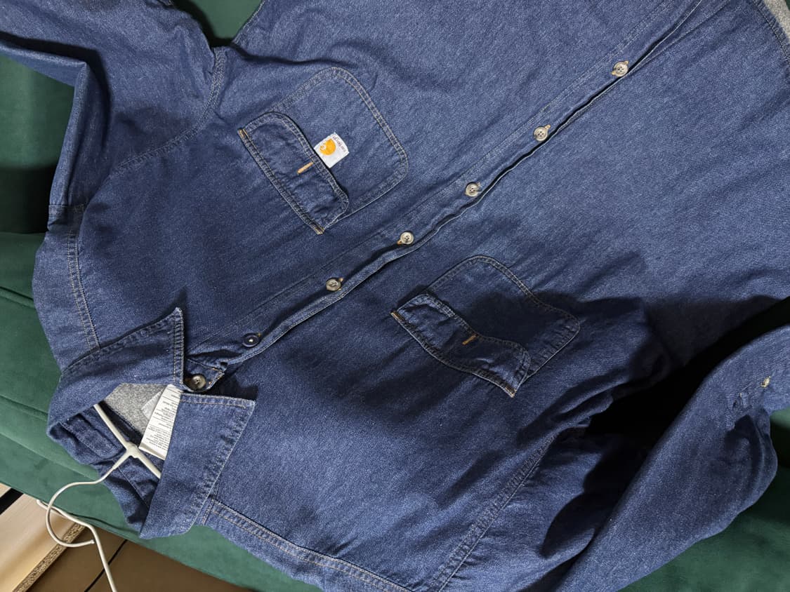 빈티지 칼하트 데님 기모 셔츠 상품이미지1