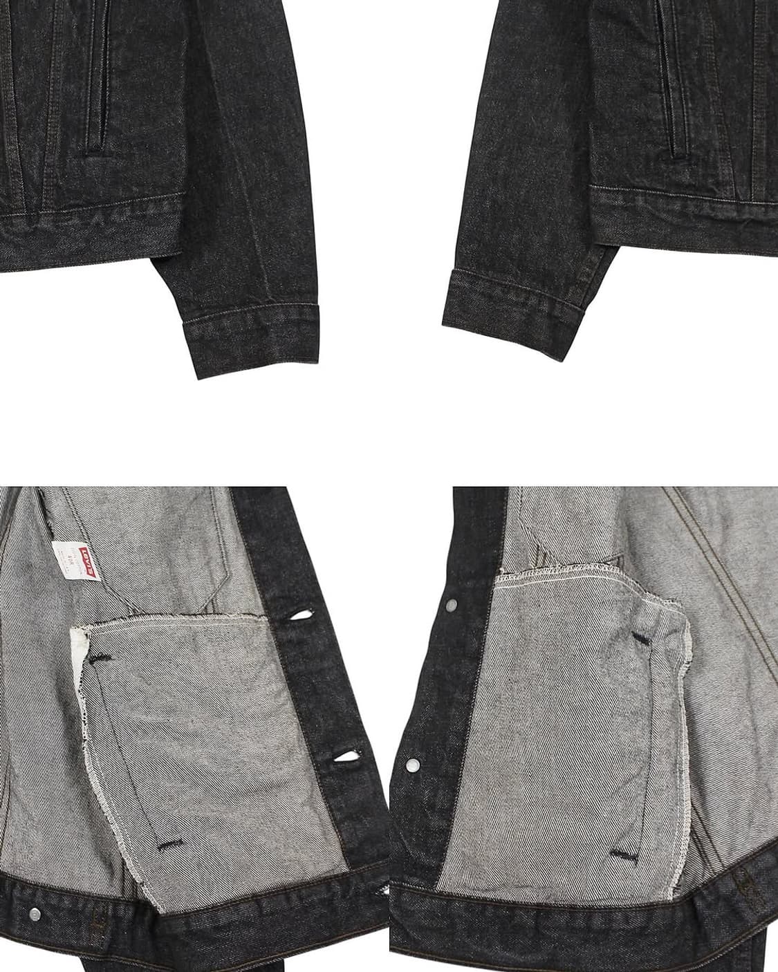 1987 USA 리바이스 70506-0259 선염색 블랙 데님 자켓 상품이미지9