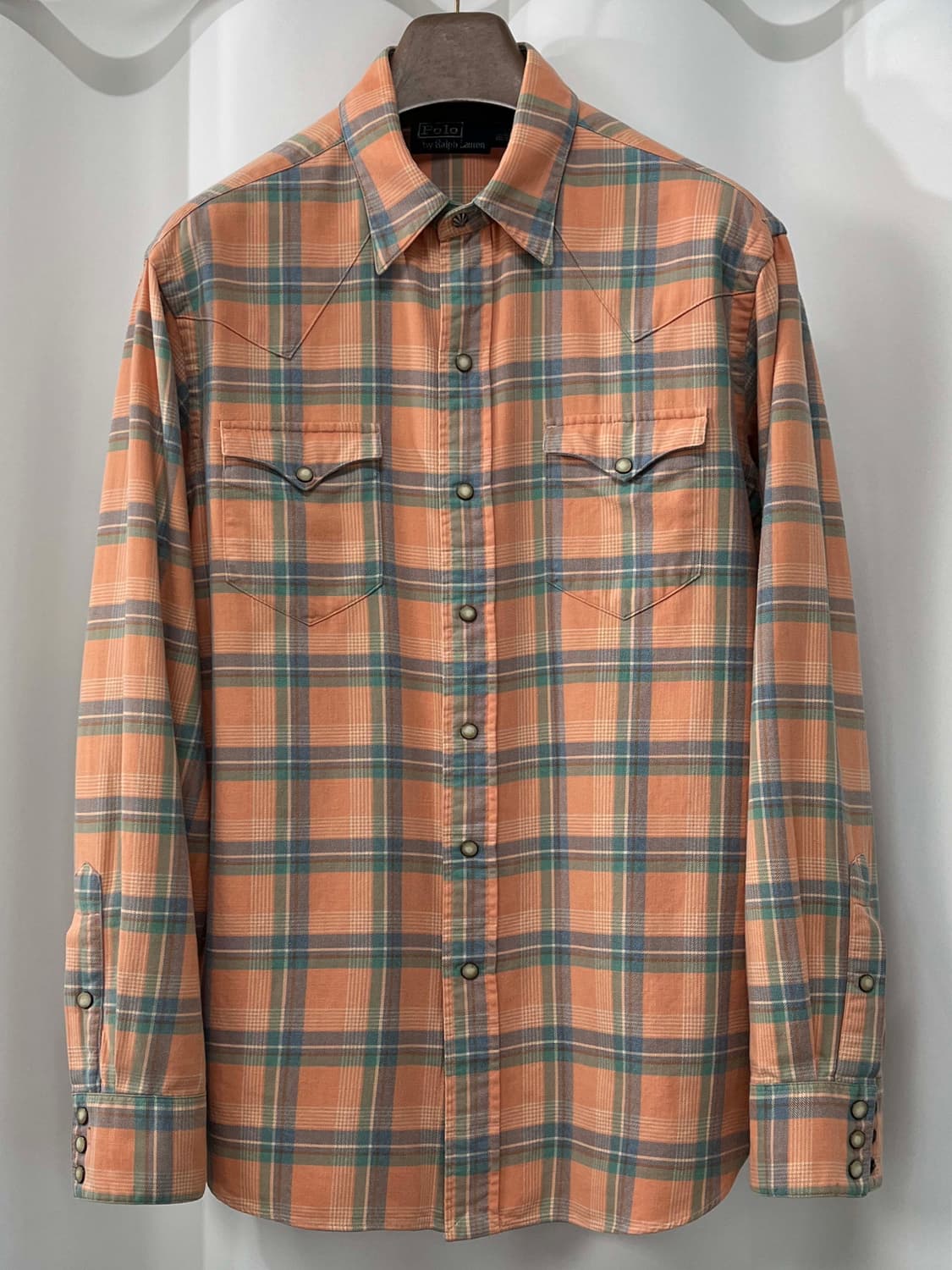 폴로 랄프로렌 콘초 살몬 플레이드 사우스 웨스턴 셔츠 상품이미지1