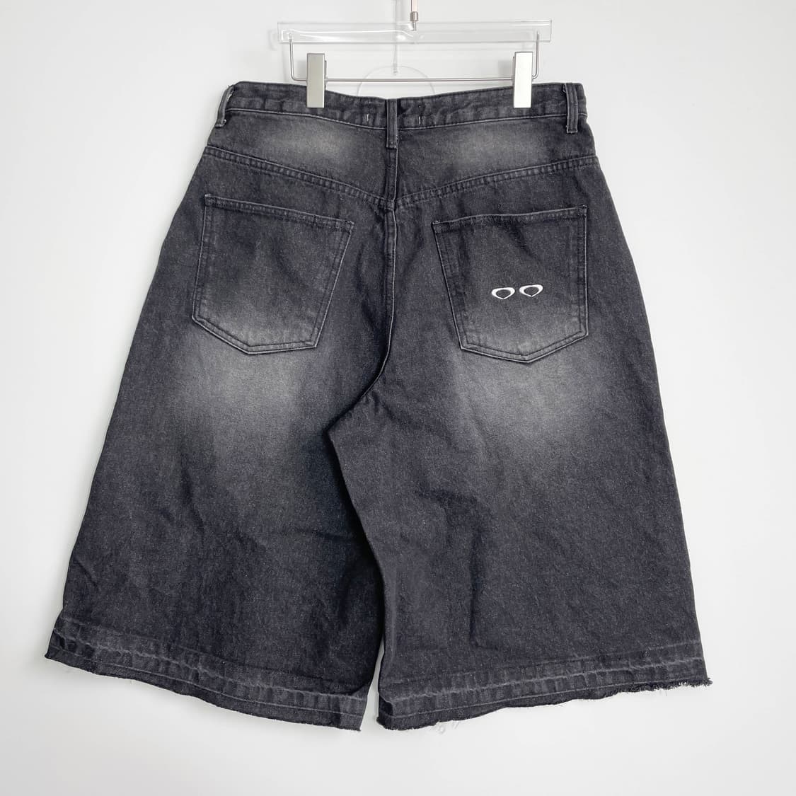 A1 스켈리웩 오버핏 버뮤다 블랙 데님 팬츠 LL사이즈 상품이미지3