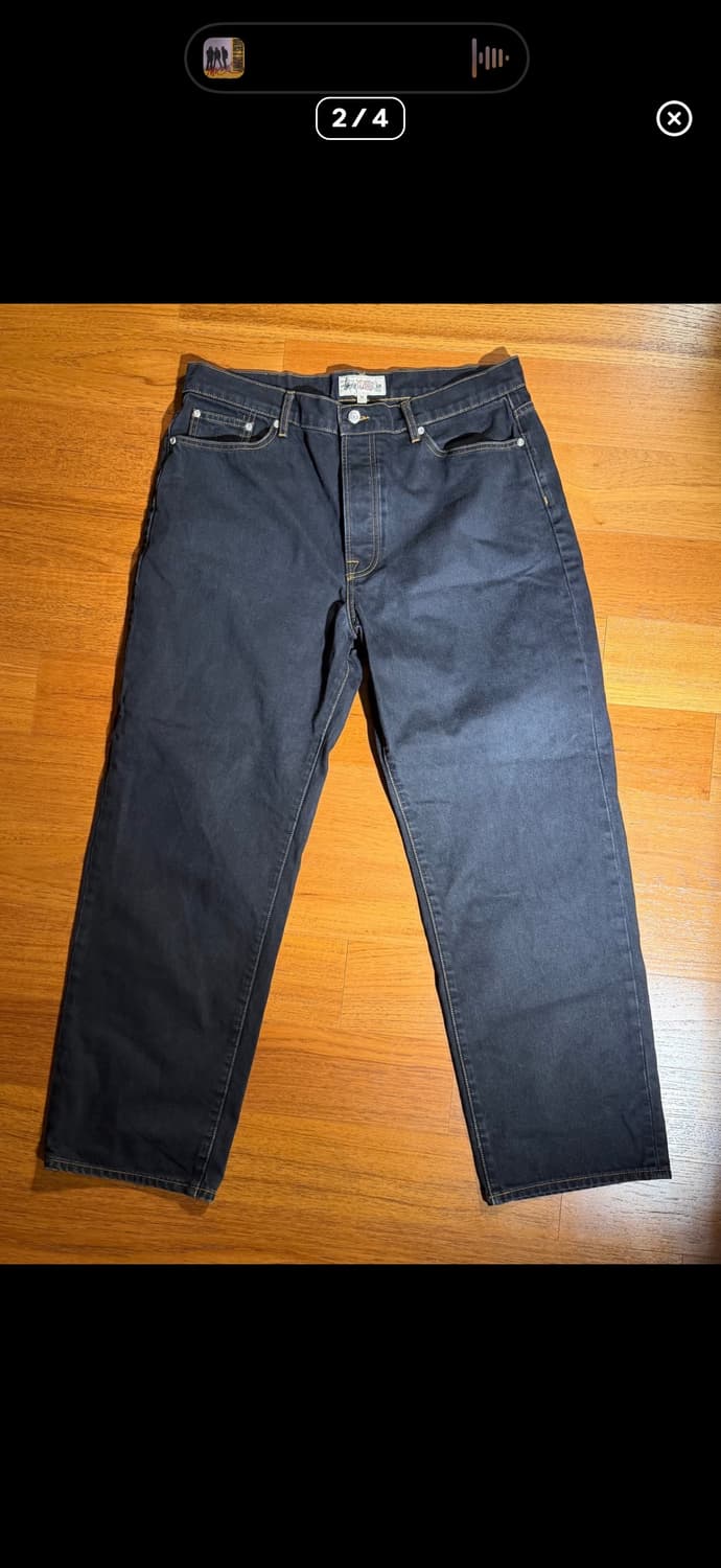 스투시 뉴 클래식 진 (블랙&옐로우 스티치) 상품이미지3