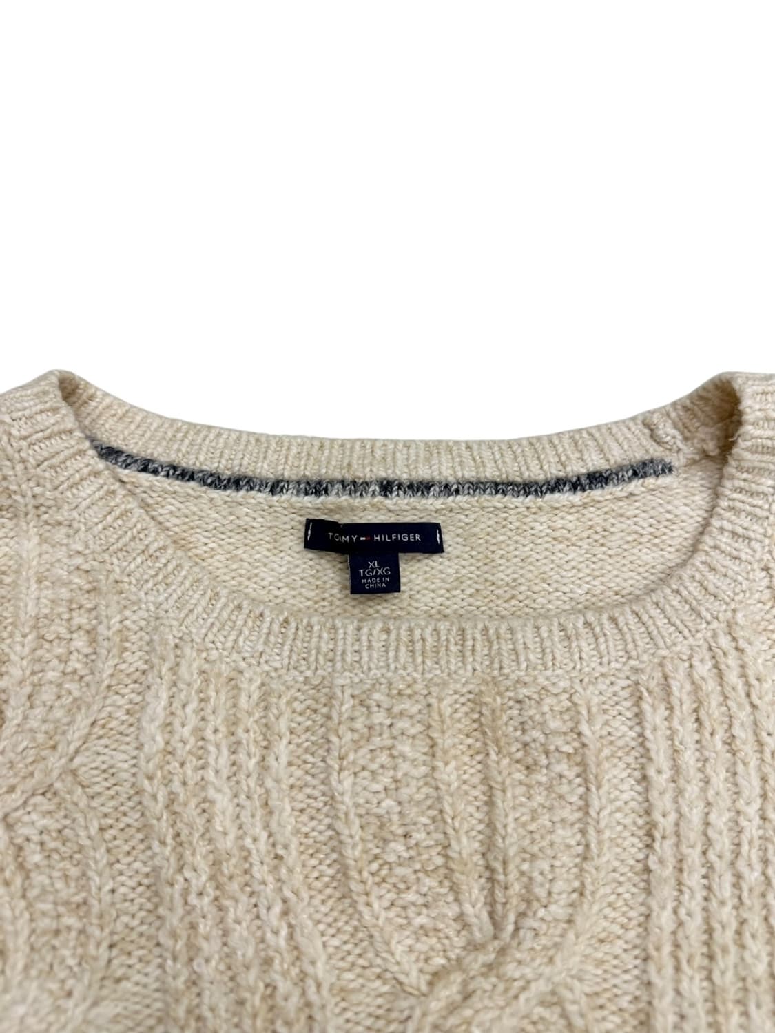 타미힐피거 꽈배기 니트 아이보리 (XL) 상품이미지3