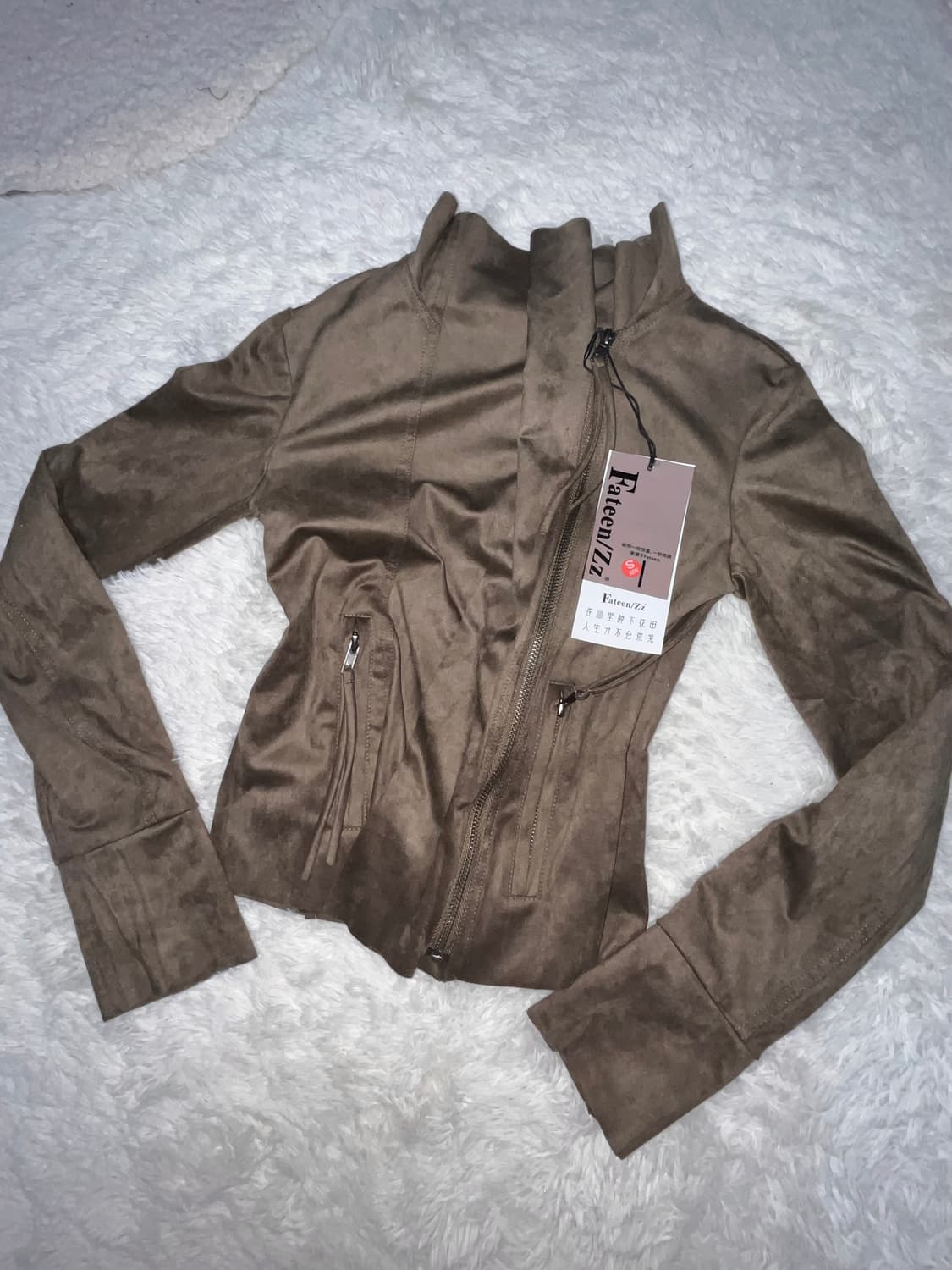 VISUAL KEI 스웨이드 칼라 입체 컷 슬림핏 숏 자켓 상품이미지6