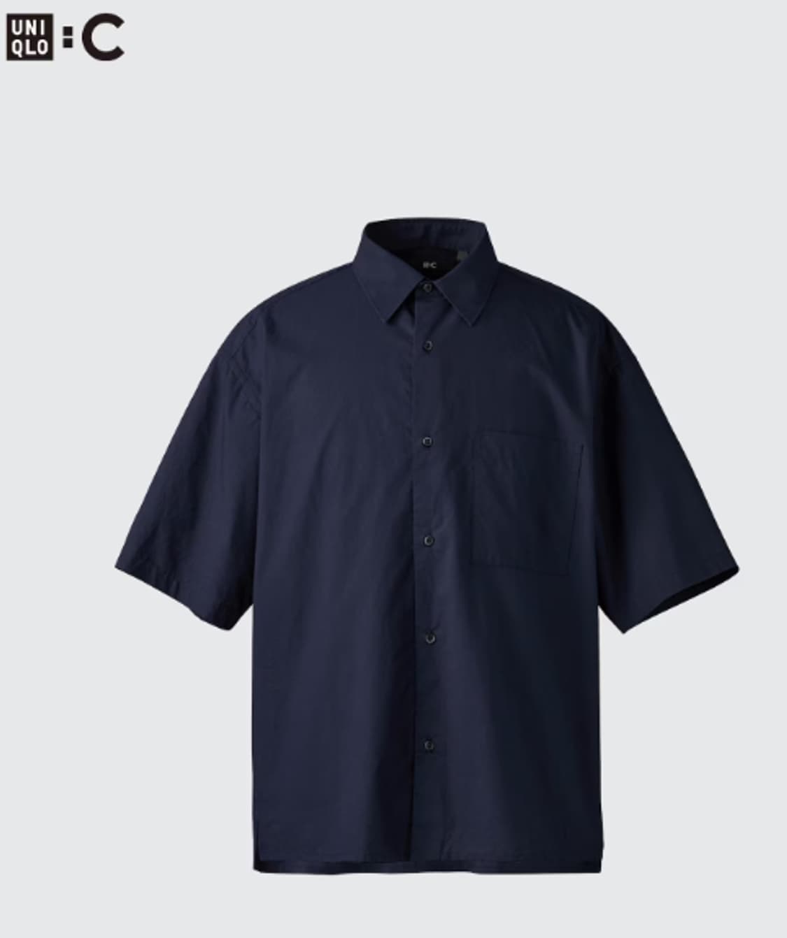 유니클로C 브로드클로스오버사이즈셔츠 네이비 XL 상품이미지1