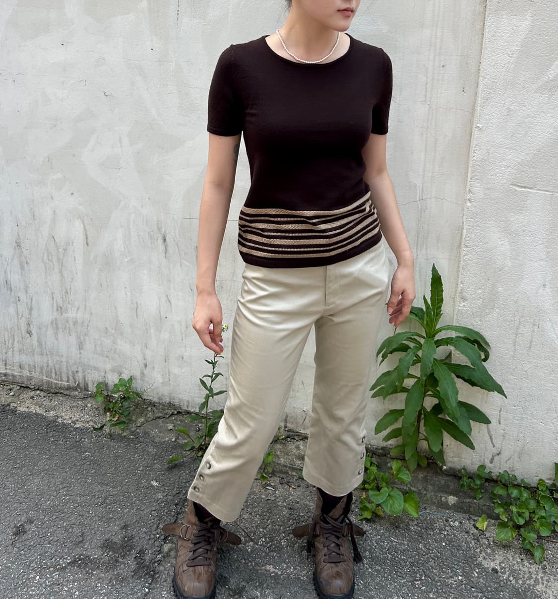 Ribbed Burton Capri Pants 카프리 팬츠 상품이미지3