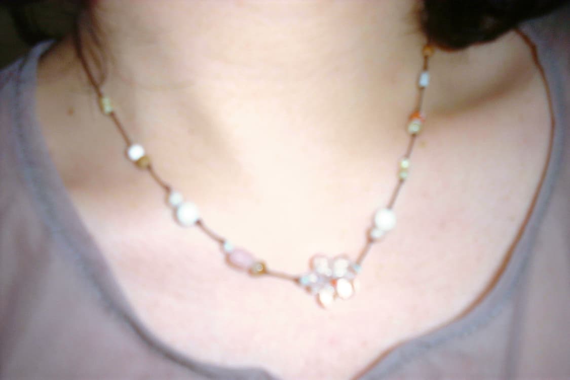 Clear flower necklace 상품이미지1