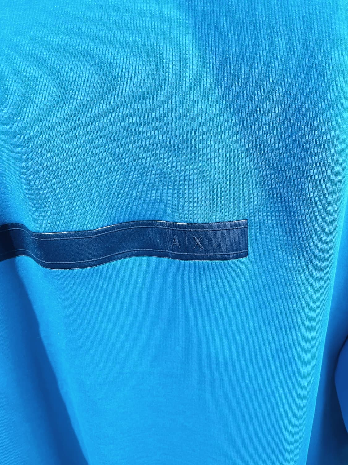(정품/새상품) 알마니 익스체인지 남성 블루 테이프 로고 맨투맨 상품이미지3