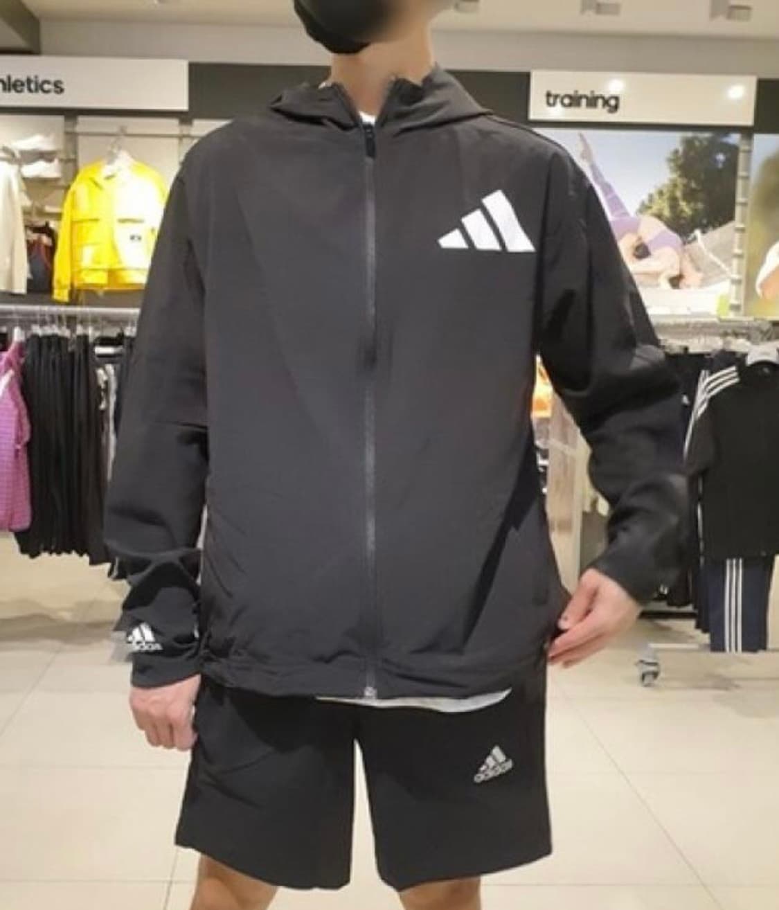 아디다스 후드 바람막이 데일리 우븐 경량 바람막이 아디다스블랙 삼선 바막 상품이미지2