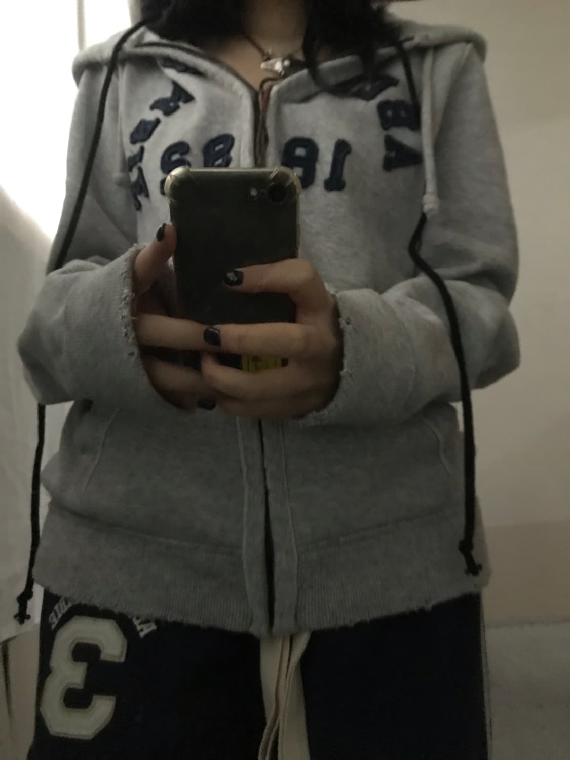 아베크롬비 그레이 네이비 후드집업 상품이미지3