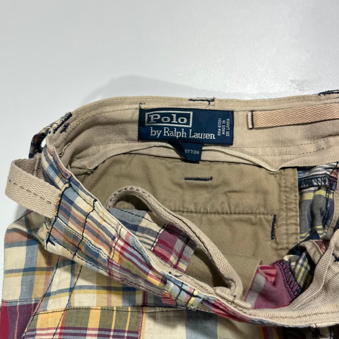 폴로 랄프로렌 체크 카고 팬츠 반바지 상품이미지7
