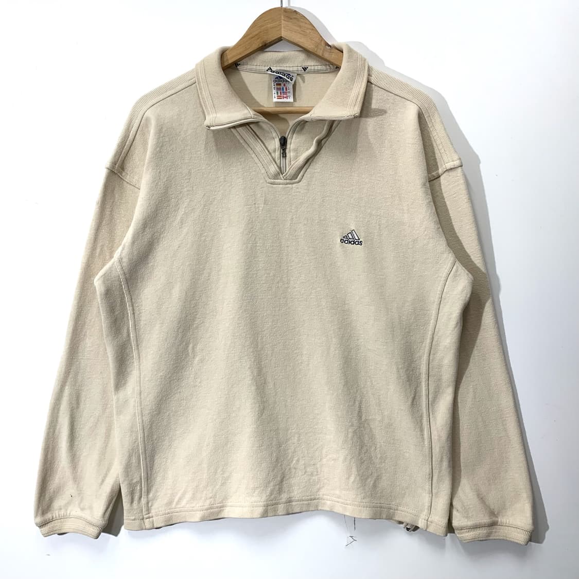 아디다스 올드스쿨 90s 아이보리 슬리브 크루넥  상품이미지1