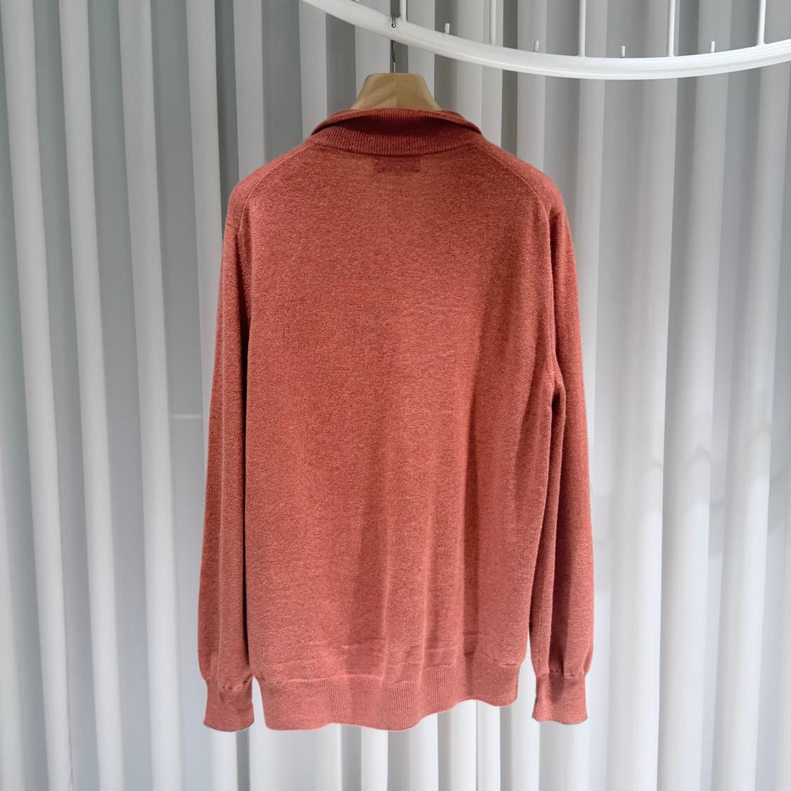 (A+/54) / 브루넬로쿠치넬리 캐시미어 니트 하프 집업 코랄 상품이미지5