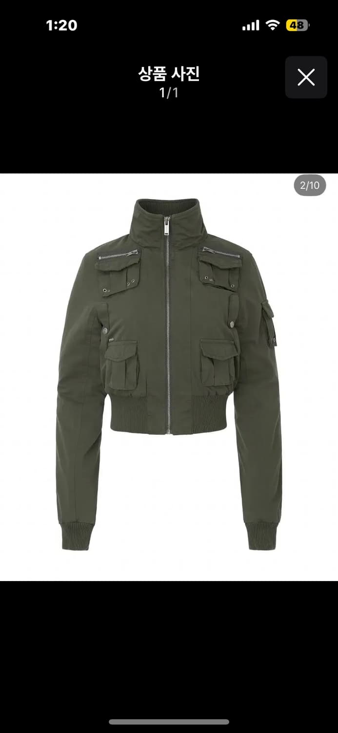 페일제이드 빈티지 봄버 누빔 점퍼 자켓 카키 상품이미지1