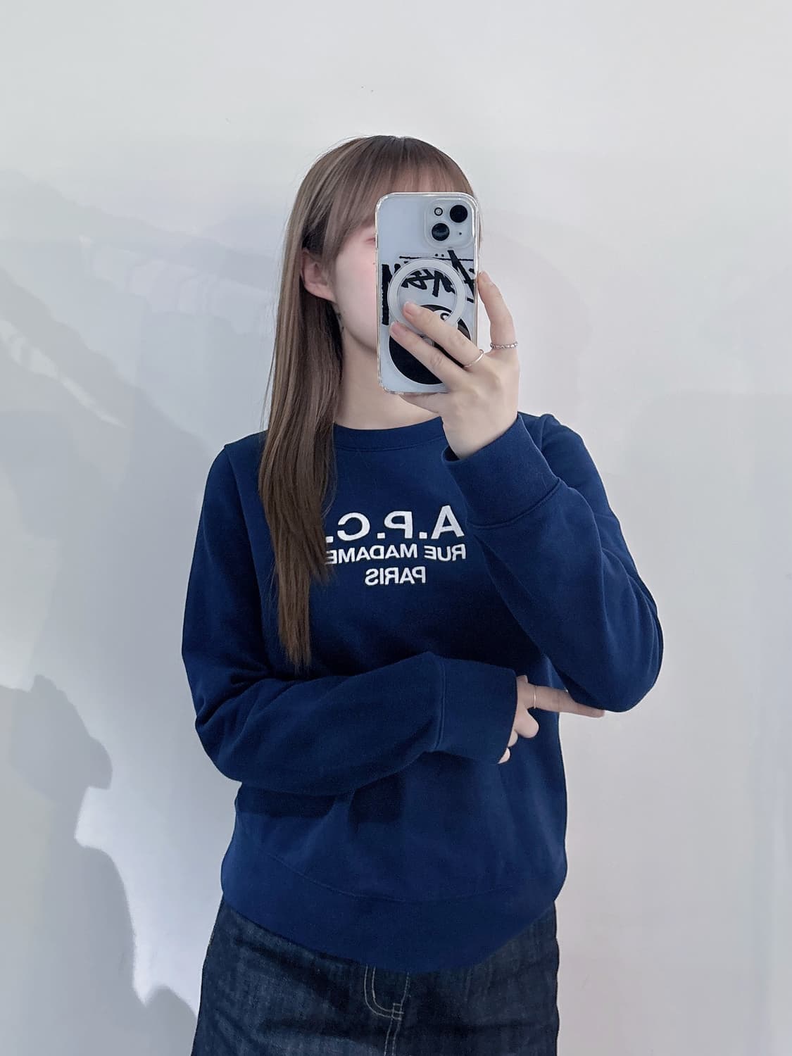 아페쎄 네이비 맨투맨 상품이미지3