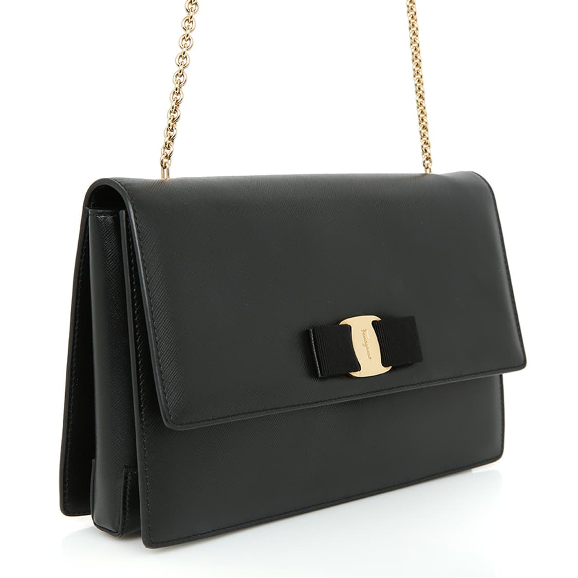 페라가모 지니 바라 체인 크로스백 블랙 리본 숄더 21-D855 상품이미지3