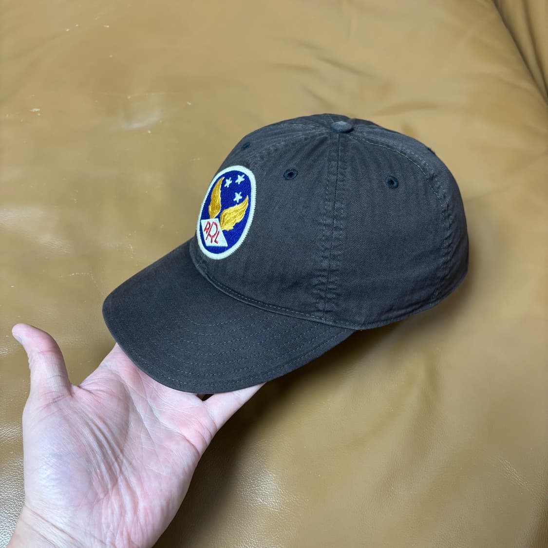 RRL 더블알엘 랄프로렌 폴로 6패널 윙로고 볼캡 모자 (Black) 상품이미지4