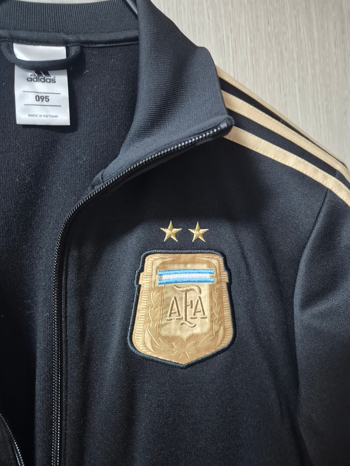 아디다스 희귀 대장급 아르헨티나 블랙골드 트랙탑 저지 져지집업 95 상품이미지3