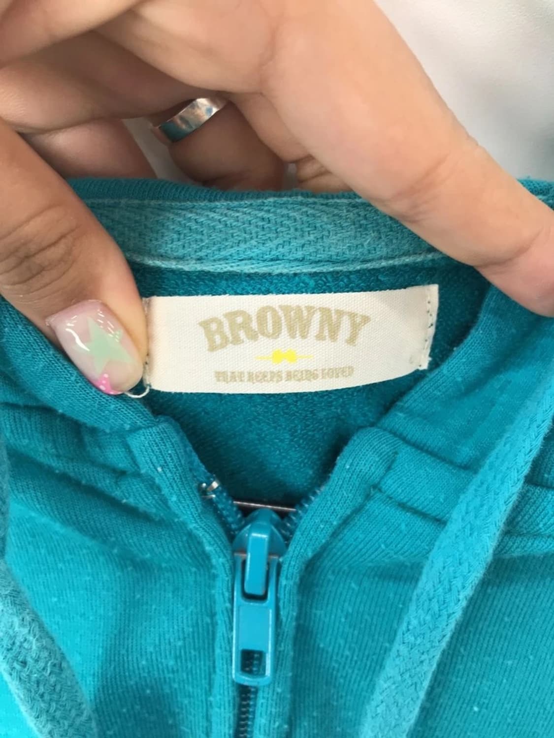 Browny Turquoise Zip Hoodie 상품이미지6