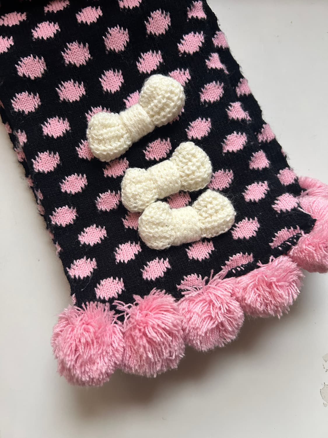 리본 땡땡이 머플러  상품이미지1