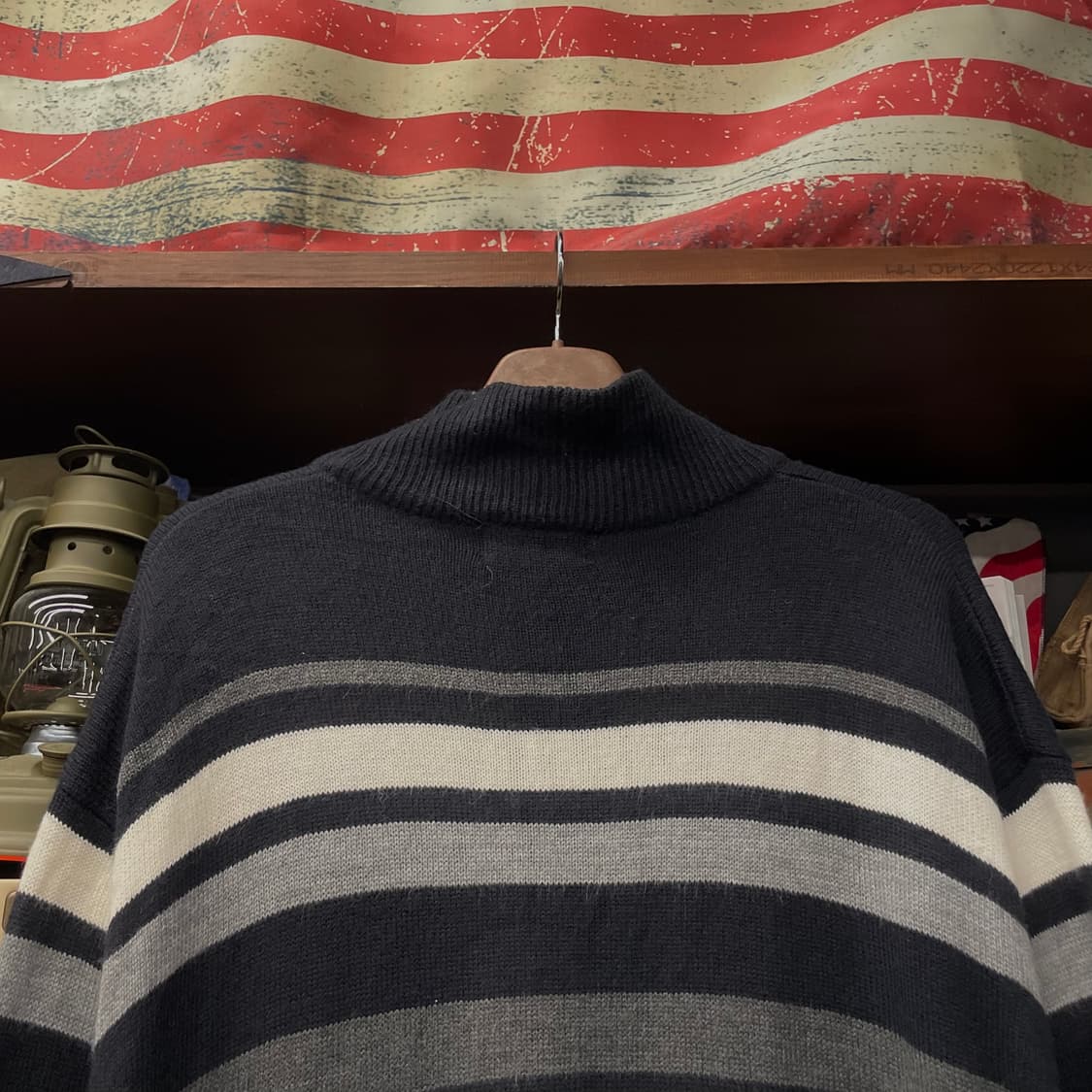90s 폴로 랄프로렌 스트라이프 하프 집업 니트 스웨터 상품이미지4