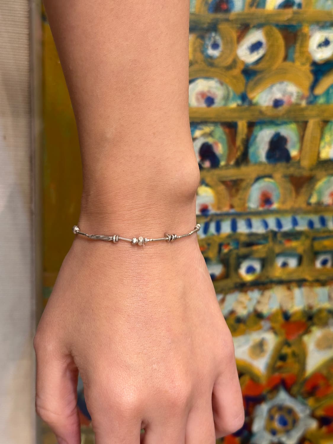 Musta karensilver banding bracelet 상품이미지5