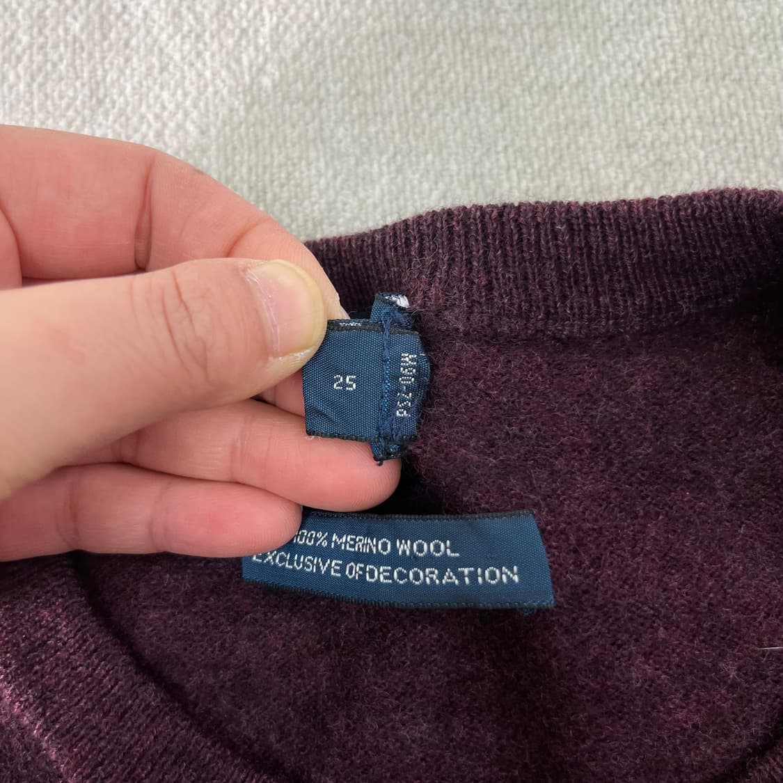 100 폴로랄프로렌 엘보우 패치 버거딘 울 니트  상품이미지5