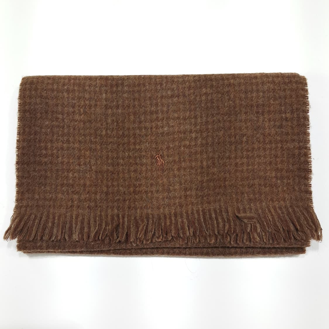 MX529 폴로 90s 스코틀랜드판 램스울 하운즈투스 브라운 머플러 목 상품이미지7