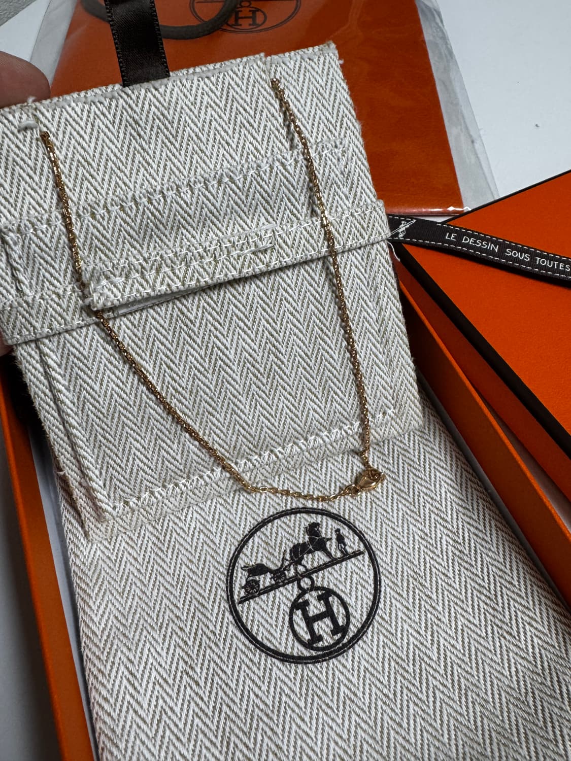 [마론글라세&로즈골드] 에르메스 미니 팝아슈 목걸이 상품이미지5