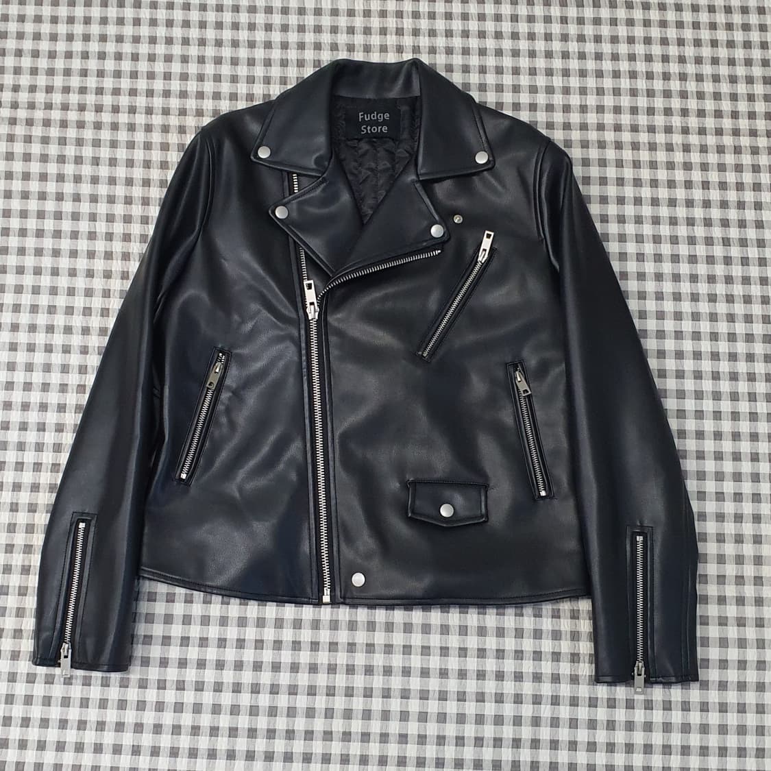 라퍼지스토어 누빔 가죽자켓 남자95 상품이미지1