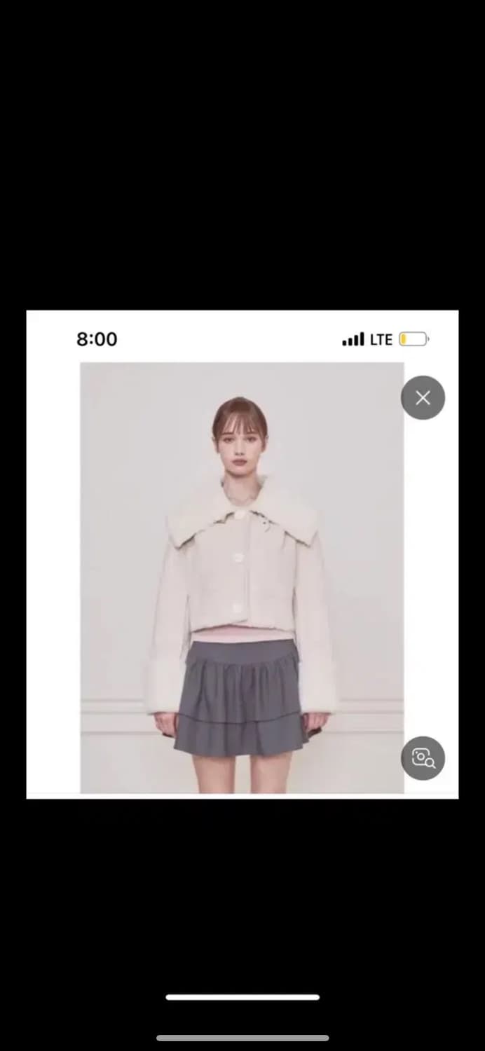 낫유어로즈 세일러 무스탕 크림 상품이미지1