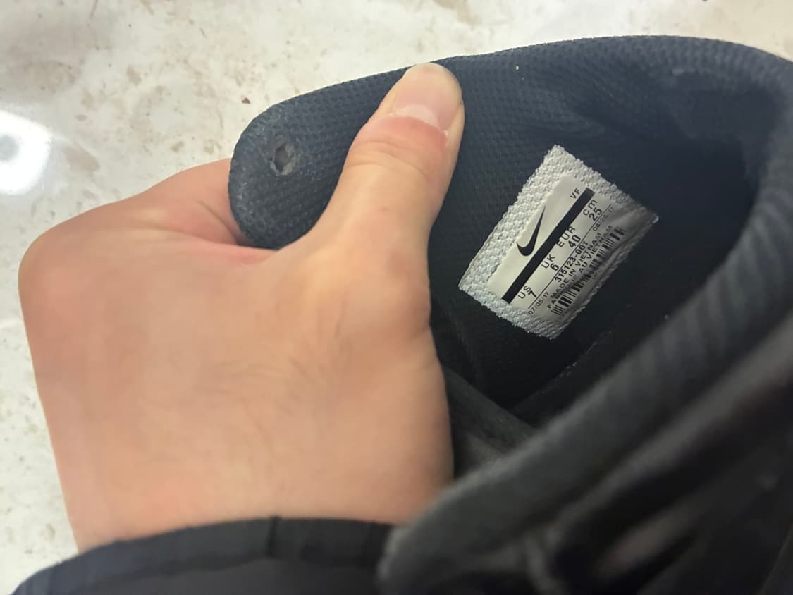 나이키 에어포스 하이 올블랙 250 상품이미지5