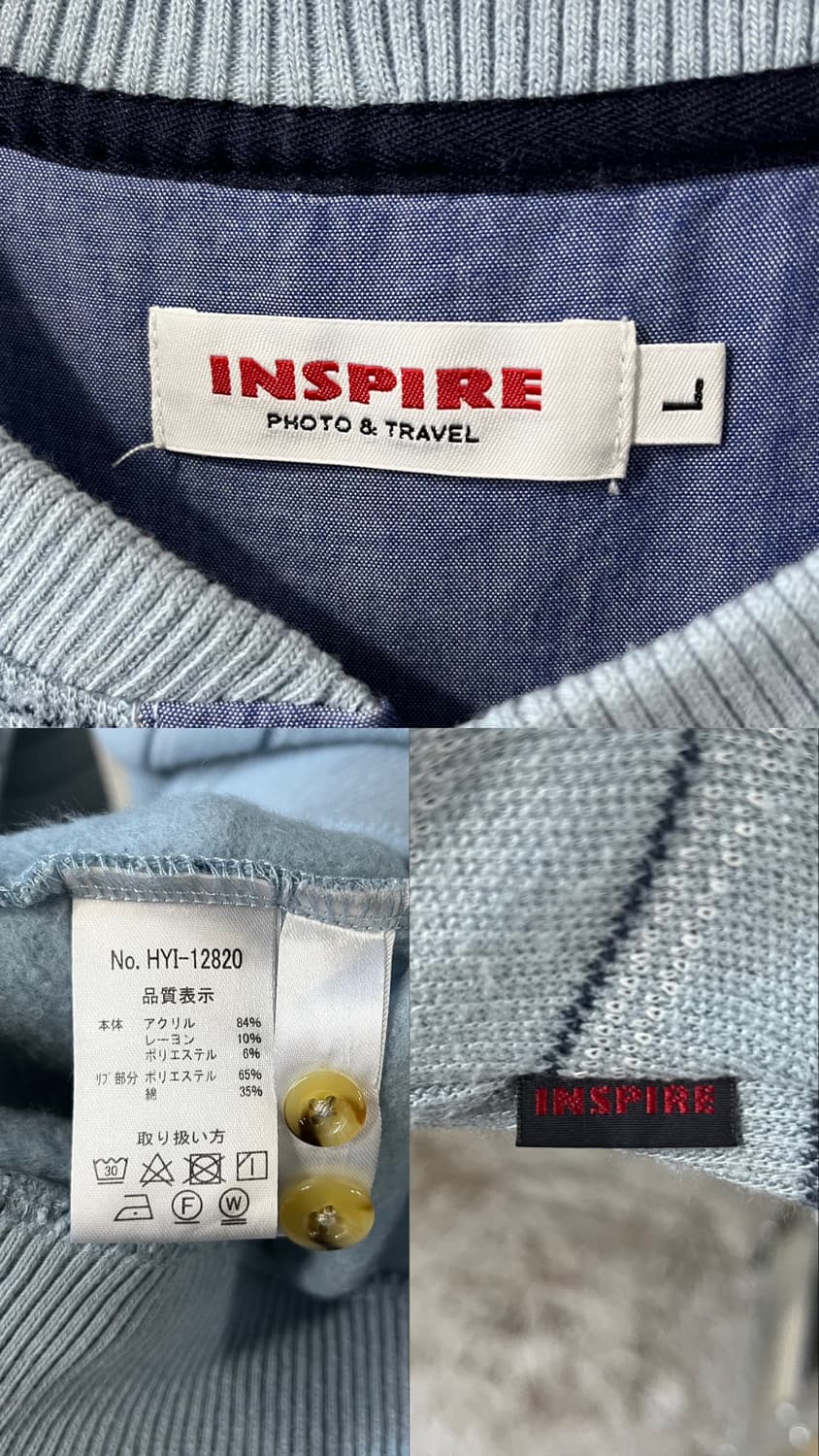 Inspire stripe henley neck knit 상품이미지7