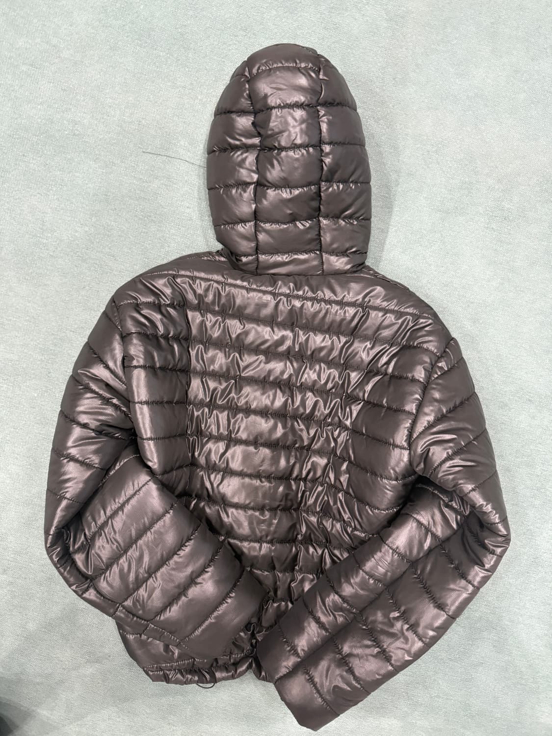 유광 후드 경량패딩 상품이미지2