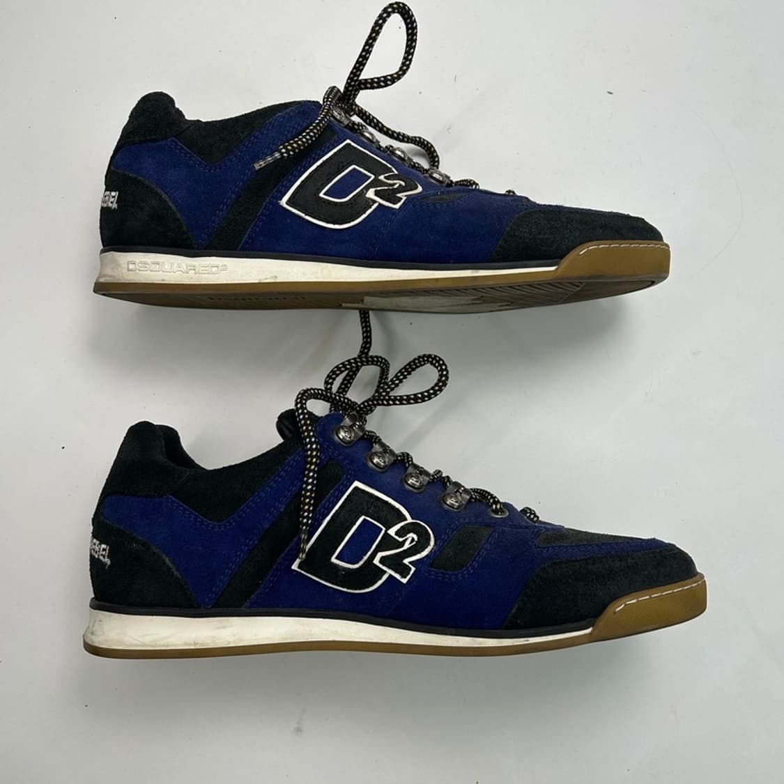 디스퀘어드2 로우탑 스웨이드 스니커즈 블루/브라운 41 상품이미지3