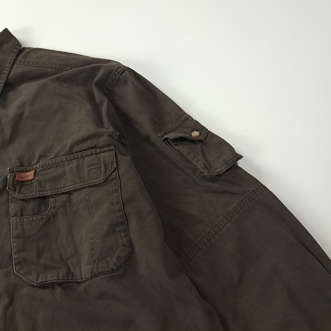 CK384 L 울리치 90s 슈팅패치 다크브라운 헌팅 셔츠 남방 상품이미지6