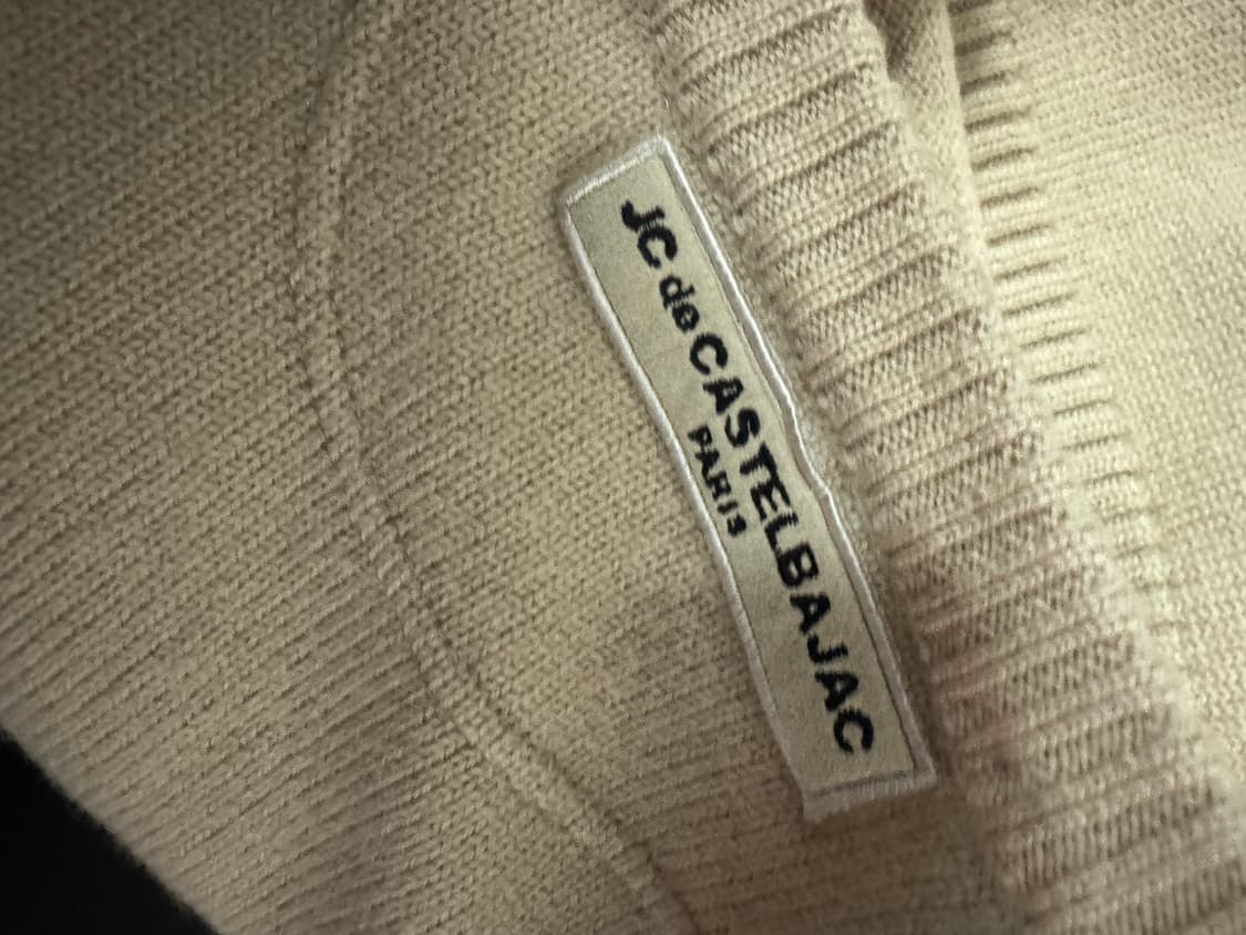 여성 까스텔바작 골프 꽃 자수 라나 울 니트 상품이미지5